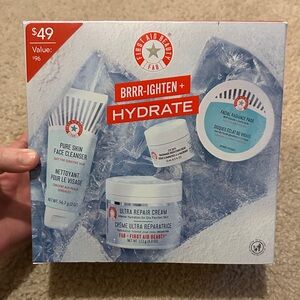 First Aid Beauty Brrr-ighten + Hydrate 4-Piece Skincare Set